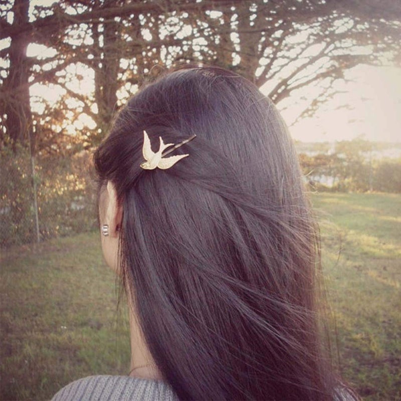 Olbye Sparrow Hair Pins Gold Bird Hair Clip Bridal Hair Accessories For Women 2 Pcs - Image 2